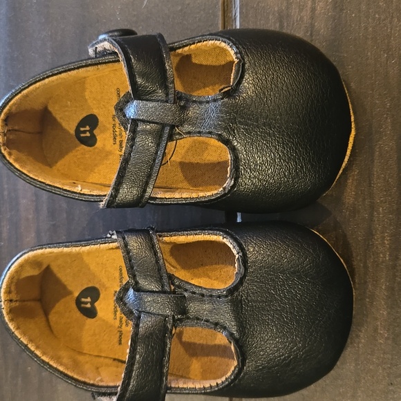 MYGGPP Infant Black Mary Janes Sz 11 NWOT - Picture 2 of 5